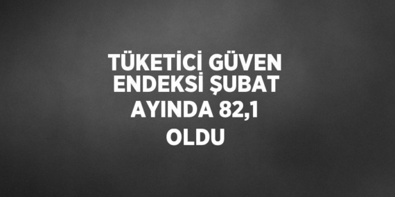 TÜKETİCİ GÜVEN ENDEKSİ ŞUBAT AYINDA 82,1 OLDU