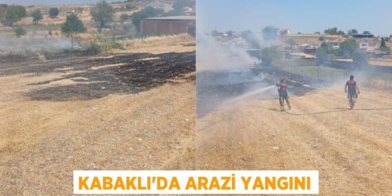Kabaklı’da arazi yangını