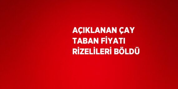 AÇIKLANAN ÇAY TABAN FİYATI RİZELİLERİ BÖLDÜ