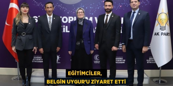 EĞİTİMCİLER,   BELGİN UYGUR’U ZİYARET ETTİ