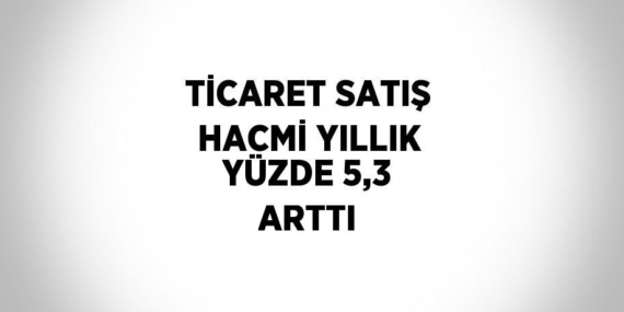 TİCARET SATIŞ HACMİ YILLIK YÜZDE 5,3 ARTTI