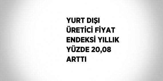 YURT DIŞI ÜRETİCİ FİYAT ENDEKSİ YILLIK YÜZDE 20,08 ARTTI