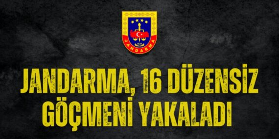 JANDARMA, 16 DÜZENSİZ GÖÇMENİ YAKALADI