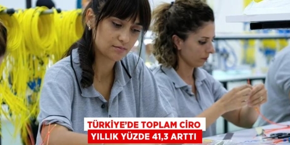 TÜRKİYE’DE TOPLAM CİRO YILLIK YÜZDE 41,3 ARTTI