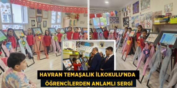 HAVRAN TEMAŞALIK İLKOKULU’NDA    ÖĞRENCİLERDEN ANLAMLI SERGİ