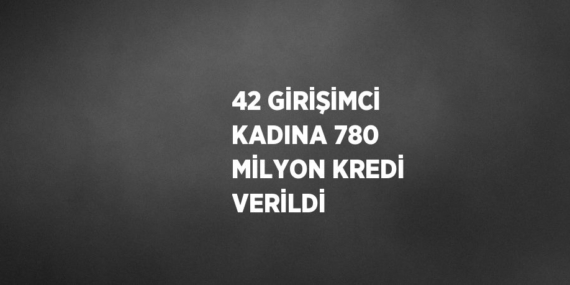 42 GİRİŞİMCİ KADINA 780 MİLYON KREDİ VERİLDİ