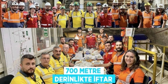 700 METRE DERİNLİKTE İFTAR