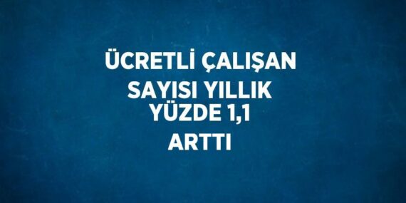 ÜCRETLİ ÇALIŞAN SAYISI YILLIK YÜZDE 1,1 ARTTI