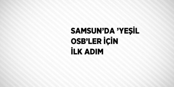 SAMSUN’DA ’YEŞİL OSB’LER İÇİN İLK ADIM