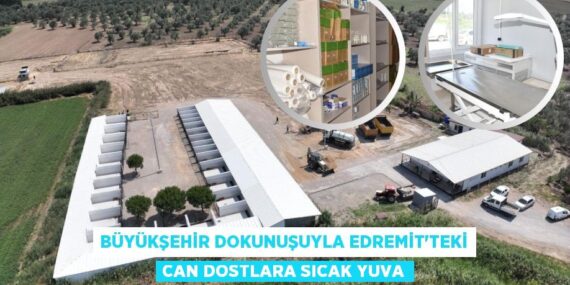 BÜYÜKŞEHİR DOKUNUŞUYLA EDREMİT’TEKİ CAN DOSTLARA SICAK YUVA
