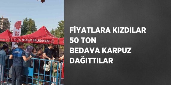 FİYATLARA KIZDILAR 50 TON BEDAVA KARPUZ DAĞITTILAR