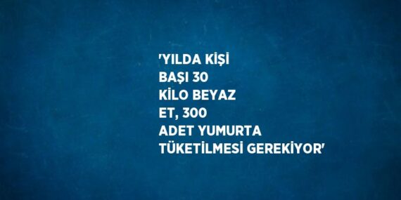 ‘YILDA KİŞİ BAŞI 30 KİLO BEYAZ ET, 300 ADET YUMURTA TÜKETİLMESİ GEREKİYOR’