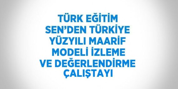 TÜRK EĞİTİM SEN’DEN TÜRKİYE YÜZYILI MAARİF MODELİ İZLEME VE DEĞERLENDİRME ÇALIŞTAYI