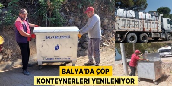 BALYA’DA ÇÖP KONTEYNERLERİ YENİLENİYOR