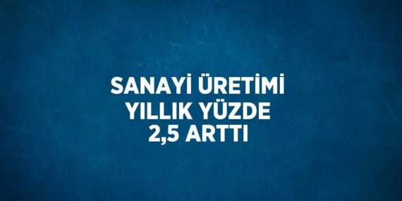 SANAYİ ÜRETİMİ YILLIK YÜZDE 2,5 ARTTI
