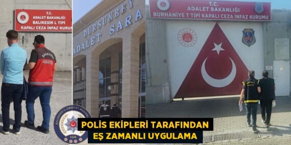 POLİS EKİPLERİ TARAFINDAN  EŞ ZAMANLI UYGULAMA