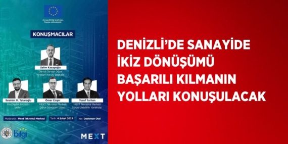 DENİZLİ’DE SANAYİDE İKİZ DÖNÜŞÜMÜ BAŞARILI KILMANIN YOLLARI KONUŞULACAK