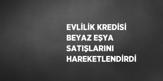 EVLİLİK KREDİSİ BEYAZ EŞYA SATIŞLARINI HAREKETLENDİRDİ