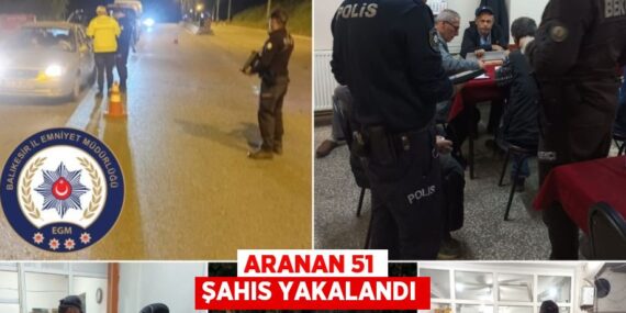 ARANAN 51 ŞAHIS YAKALANDI
