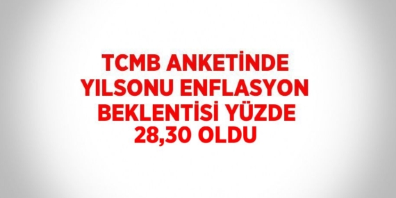 TCMB ANKETİNDE YILSONU ENFLASYON BEKLENTİSİ YÜZDE 28,30 OLDU