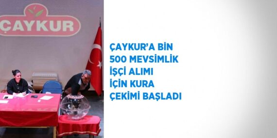 ÇAYKUR’A BİN 500 MEVSİMLİK İŞÇİ ALIMI İÇİN KURA ÇEKİMİ BAŞLADI