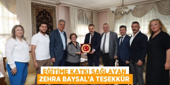 EĞİTİME KATKI SAĞLAYAN ZEHRA BAYSAL’A TEŞEKKÜR