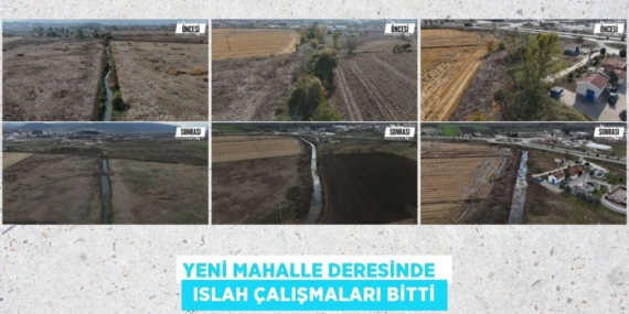 YENİ MAHALLE DERESİNDE   ISLAH ÇALIŞMALARI BİTTİ