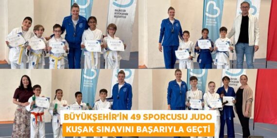 BÜYÜKŞEHİR’İN 49 SPORCUSU JUDO KUŞAK SINAVINI BAŞARIYLA GEÇTİ
