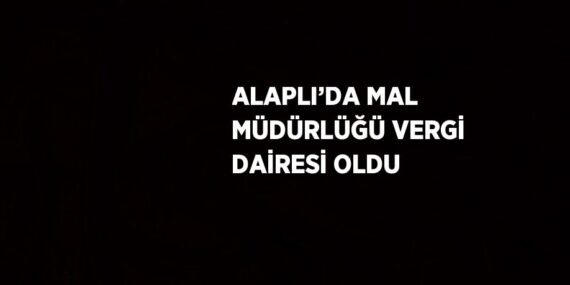 ALAPLI’DA MAL MÜDÜRLÜĞÜ VERGİ DAİRESİ OLDU