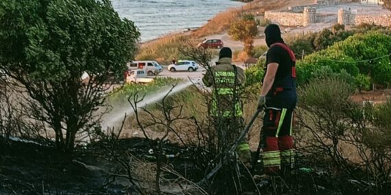 Bandırma’daki arazi yangını söndürüldü