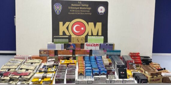 AYVALIK’TA POLİSTEN KAÇAK SİGARA VE TÜTÜN OPERASYONU