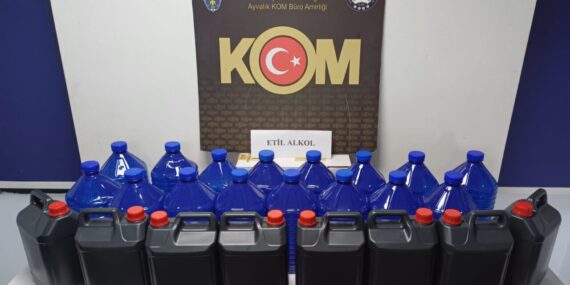 Balıkesir’de 120 litre kaçak alkol ele geçirildi