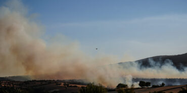 Balıkesir'in Susurluk ilçesinde çıkan orman yangınına müdahale ediliyor