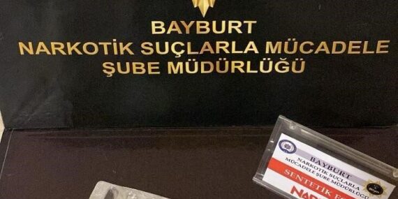 Bayburt’ta bir miktar uyuşturucu ele geçirildi