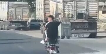 Motosikletlinin 5 saniyelik şovu 21 bin TL’ye patladı