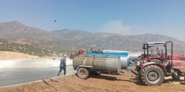 Vatandaşlar yangın için seferber oldular