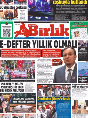 1 EYLÜL BİRLİK 1.SAYFA