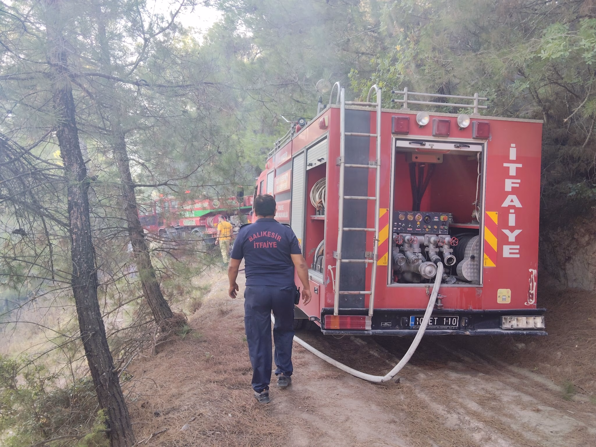 Balıkesir'de ormanlık alanda çıkan yangın söndürüldü