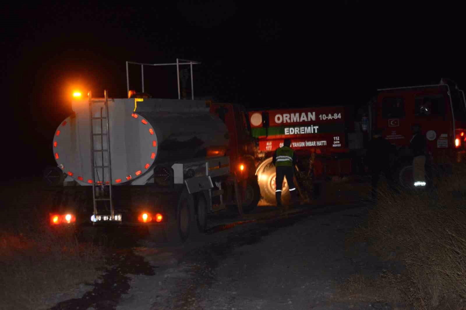 Cunda Adası’nda korkutan makilik yangını