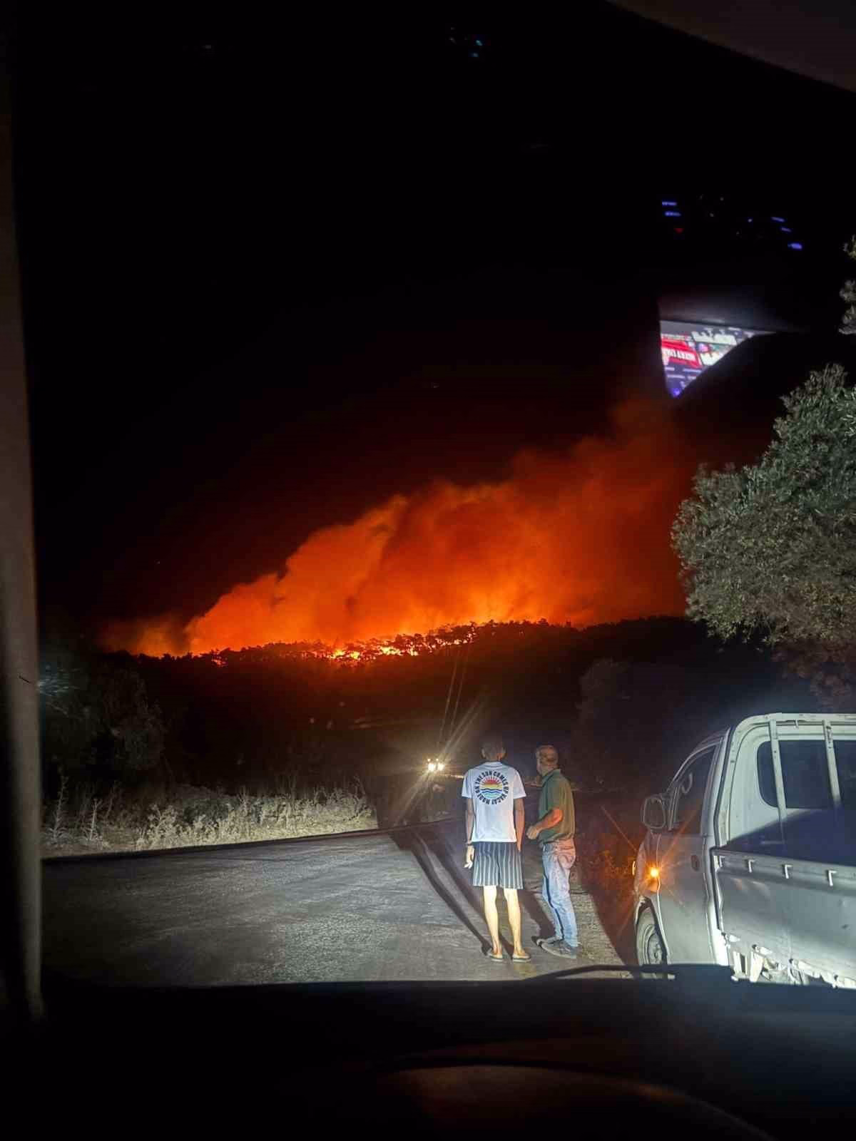 Milas’ta orman yangını müdahale devam ediyor