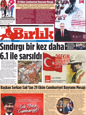 29 EKİM BİRLİK 1.SAYFA