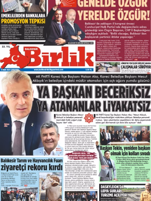 8 EKİM BİRLİK 1.SAYFA