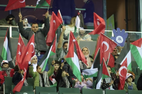 AA'nın Filistinli çalışanlarının çocukları Türkiye-Gürcistan maçı için Kocaeli'de