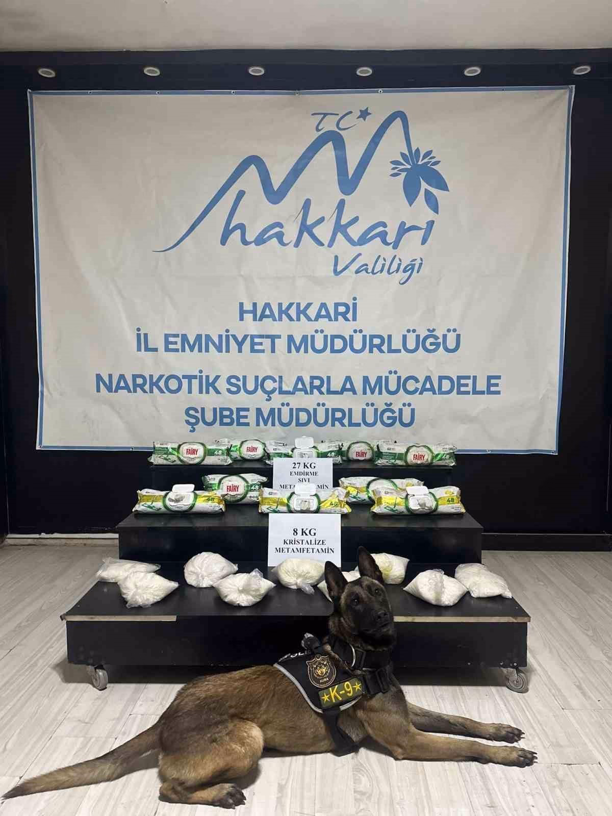 Hakkari’de 43 kilo uyuşturucu ele geçirildi