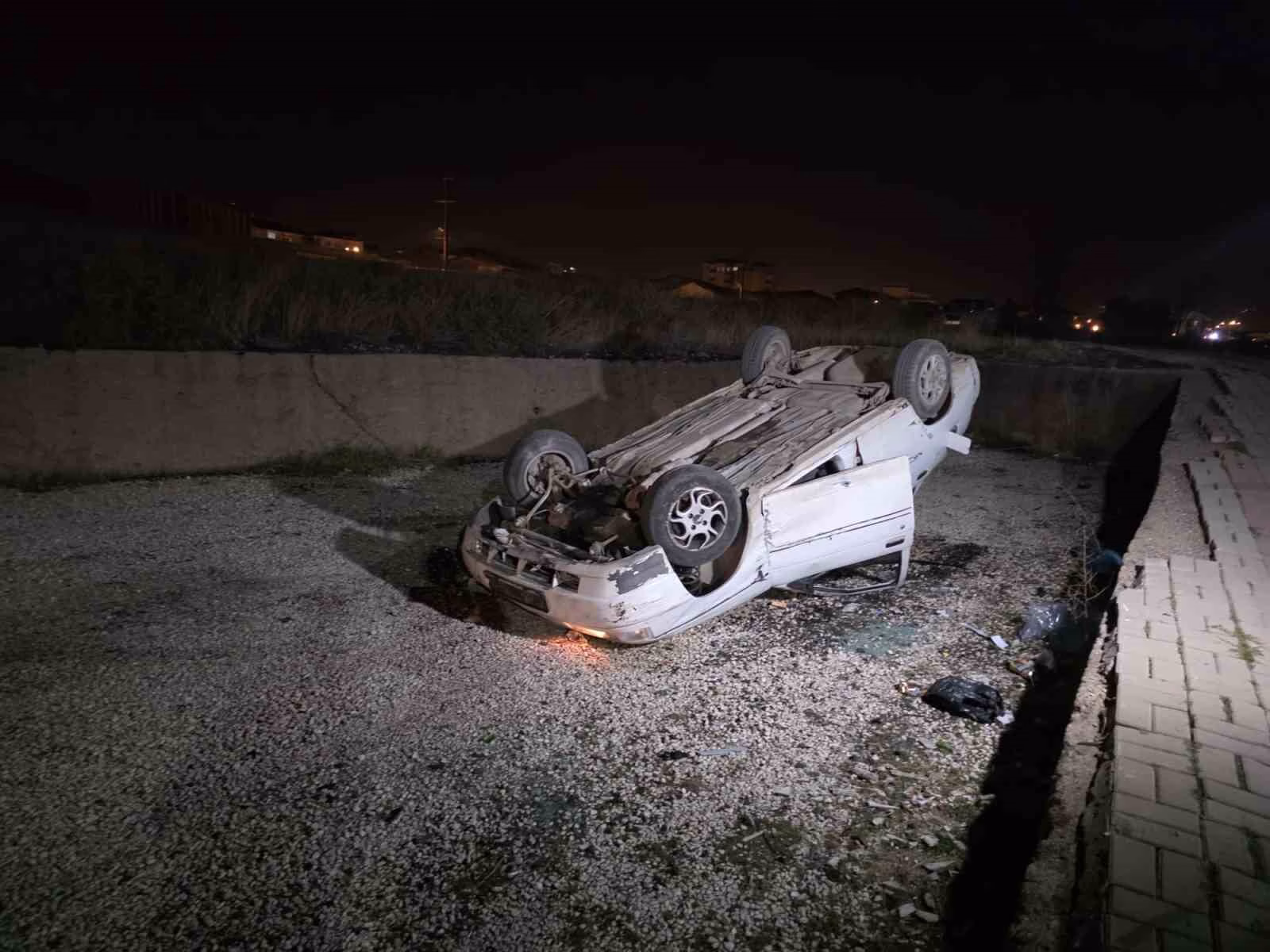 Kırıkkale’de otomobil takla attı: 1 yaralı