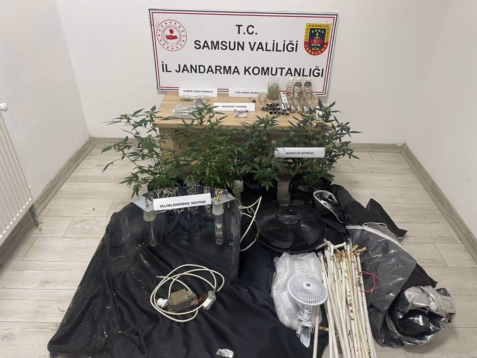 Samsun’da evdeki uyuşturucuya 1 gözaltı