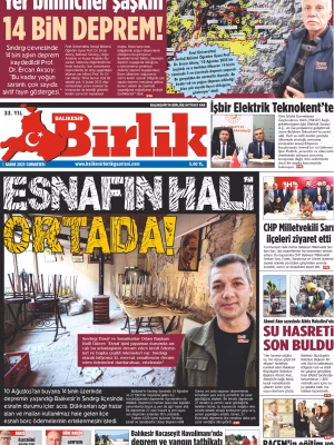 1 KASIM  BİRLİK 1.SAYFA