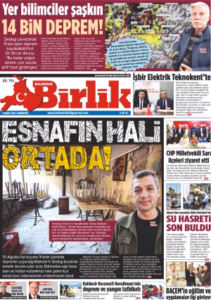 1 KASIM  BİRLİK 1.SAYFA