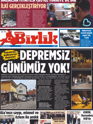 11 KASIM BİRLİK 1.SAYFA