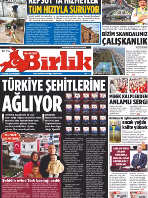 13 KASIM BİRLİK 1.SAYFA